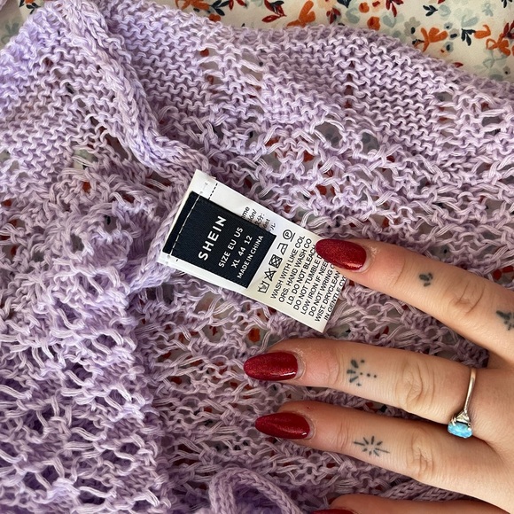 SHEIN purple knit cardigan - Picture 5 of 5